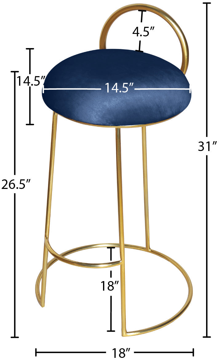 Ring Velvet Counter Stool - Furniture Depot (7679020040440)