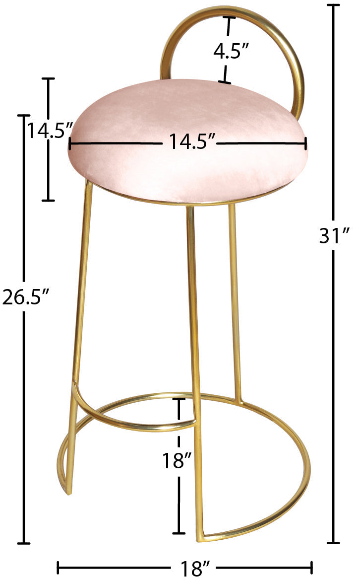 Ring Velvet Counter Stool - Furniture Depot (7679020040440)