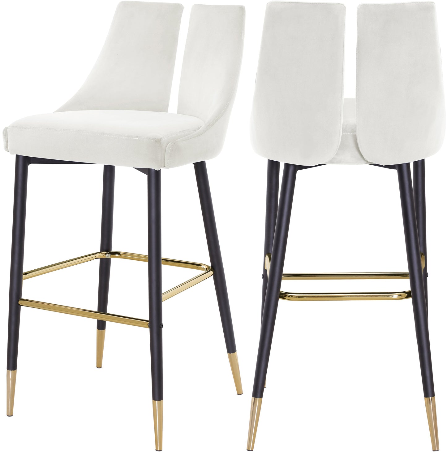 Sleek Velvet Stool - Sterling House Interiors (7679020204280)