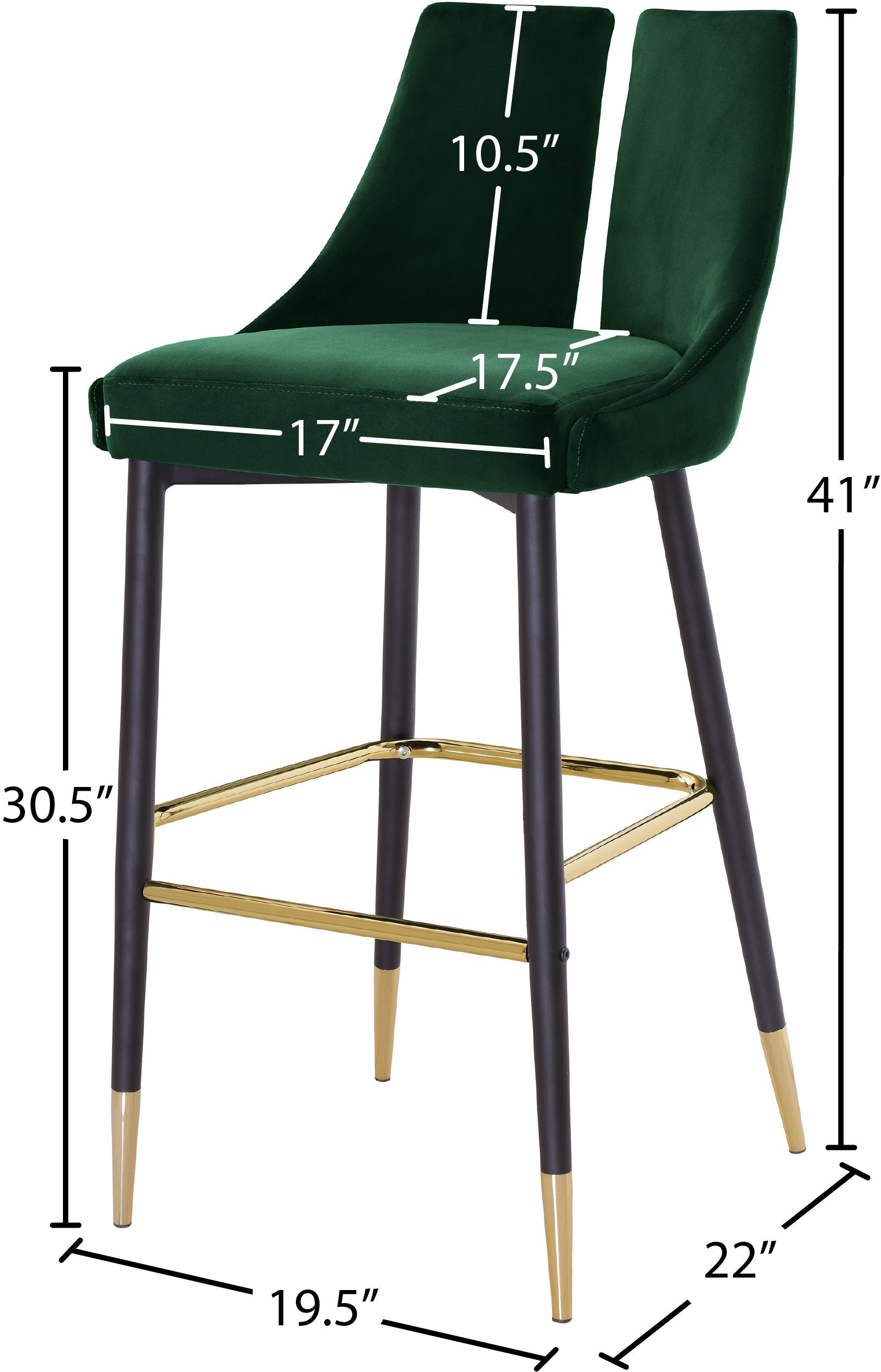 Sleek Velvet Stool - Sterling House Interiors (7679020204280)