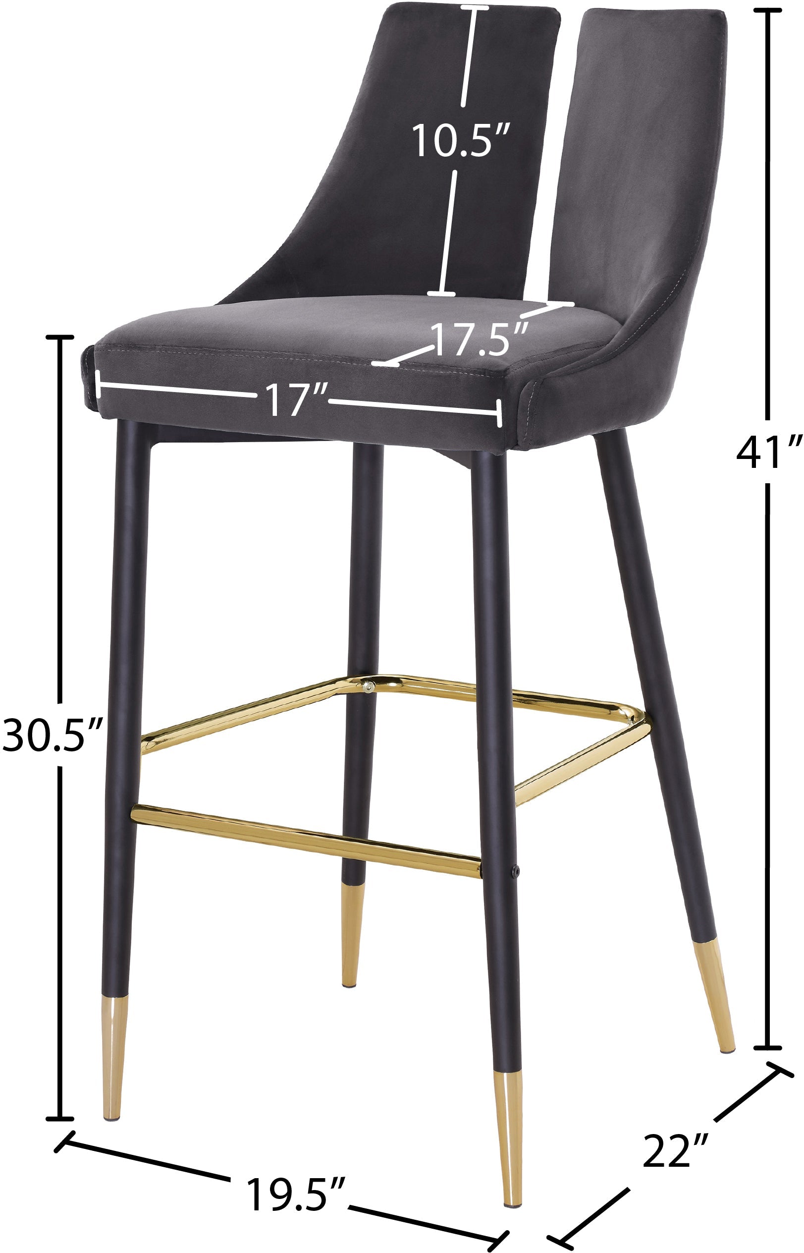 Sleek Velvet Stool - Sterling House Interiors (7679020204280)