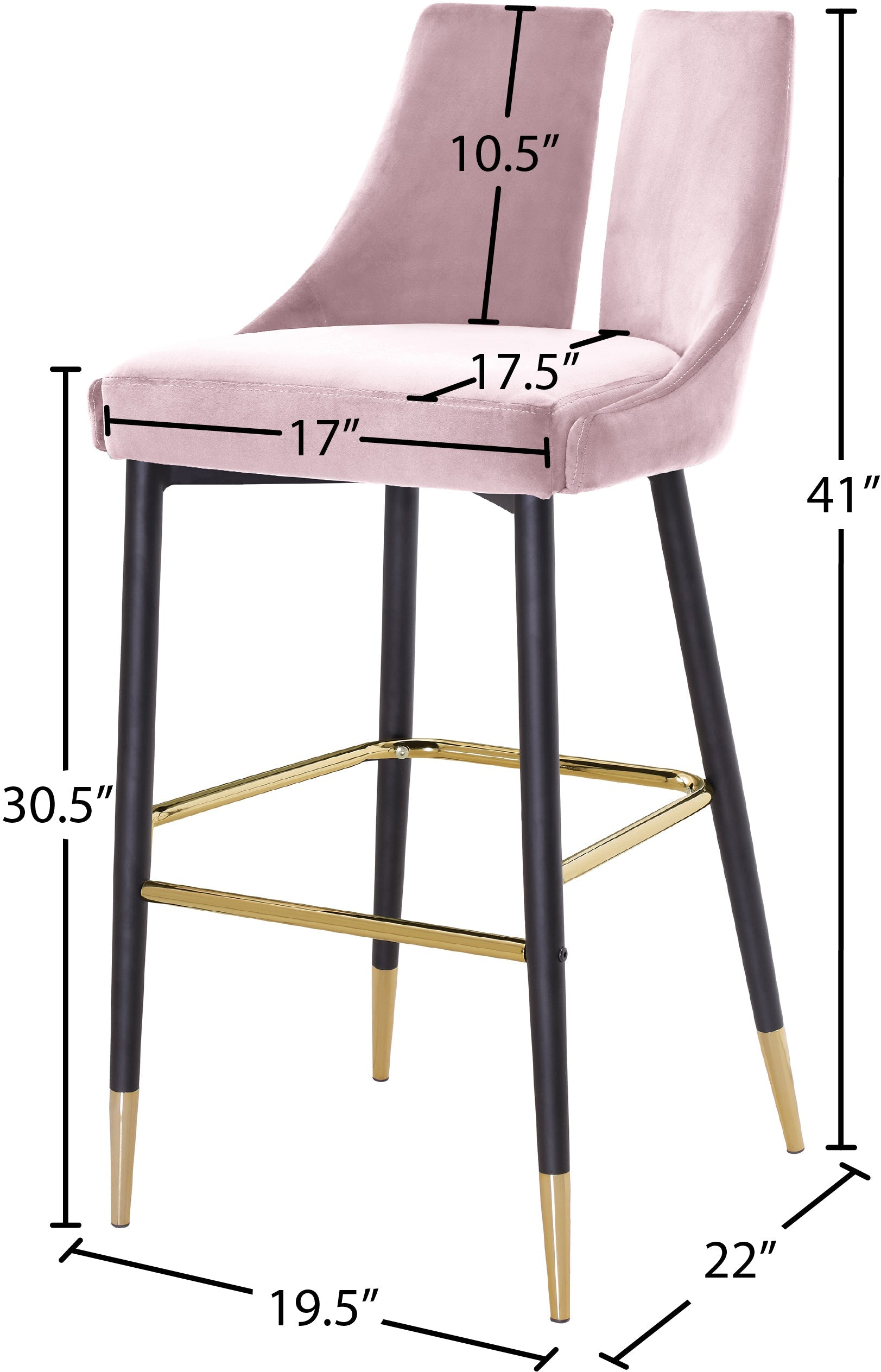 Sleek Velvet Stool - Sterling House Interiors (7679020204280)