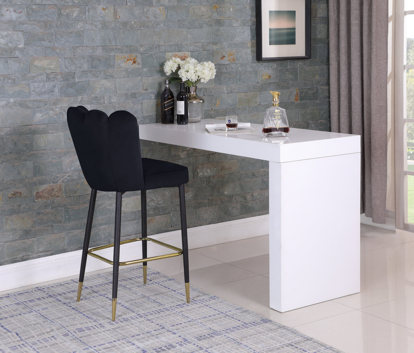 Lily Velvet Stool - Furniture Depot (7679020237048)