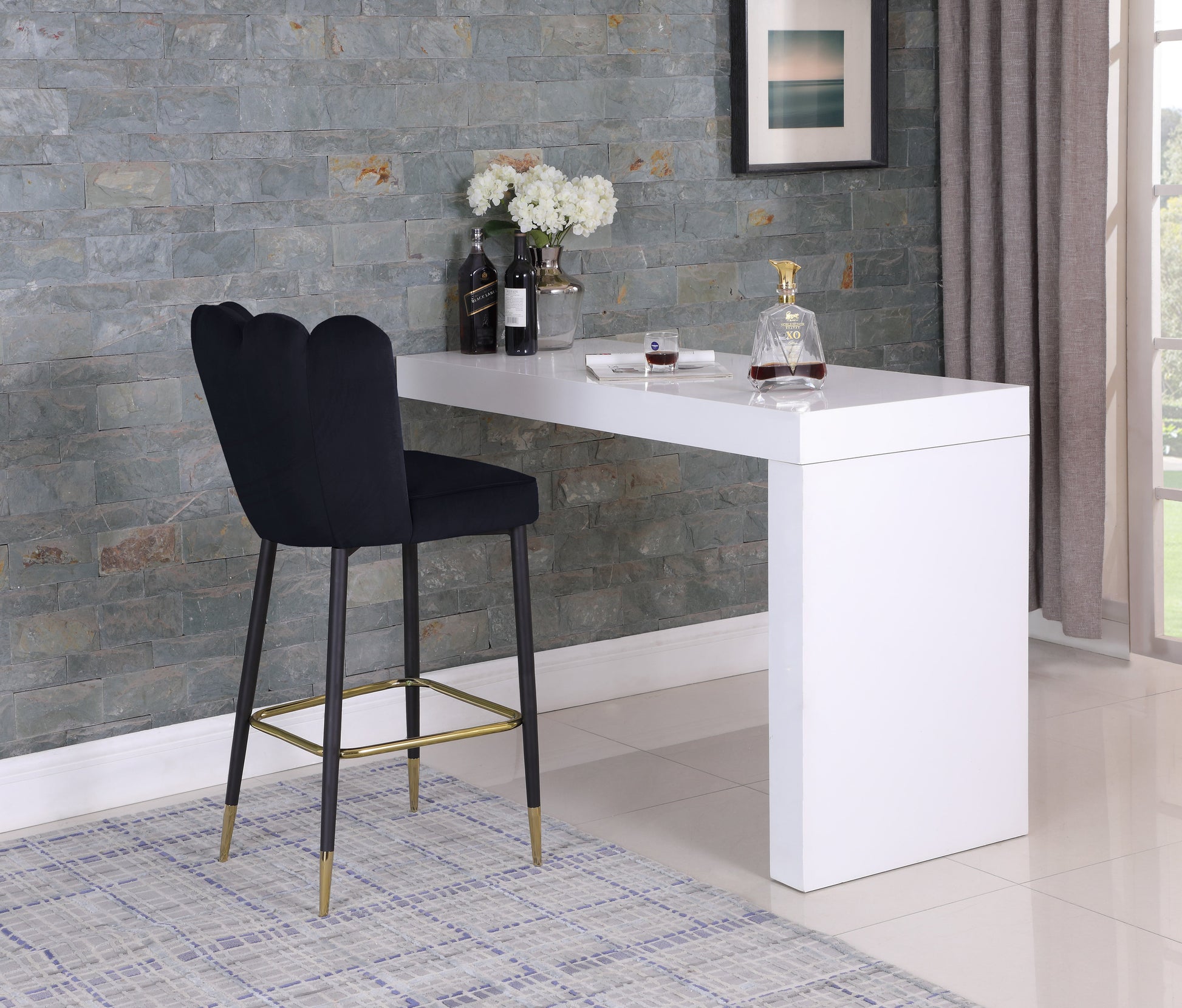 Lily Velvet Stool - Furniture Depot (7679020237048)