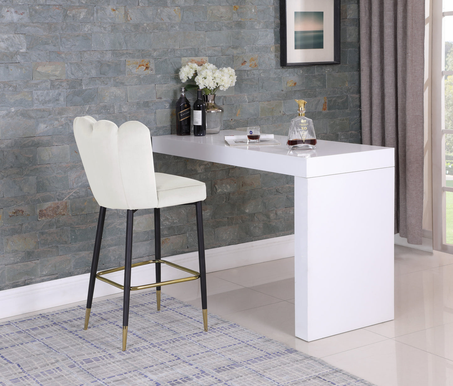 Lily Velvet Stool - Furniture Depot (7679020237048)