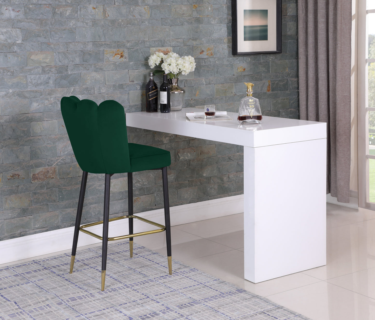 Lily Velvet Stool - Furniture Depot (7679020237048)