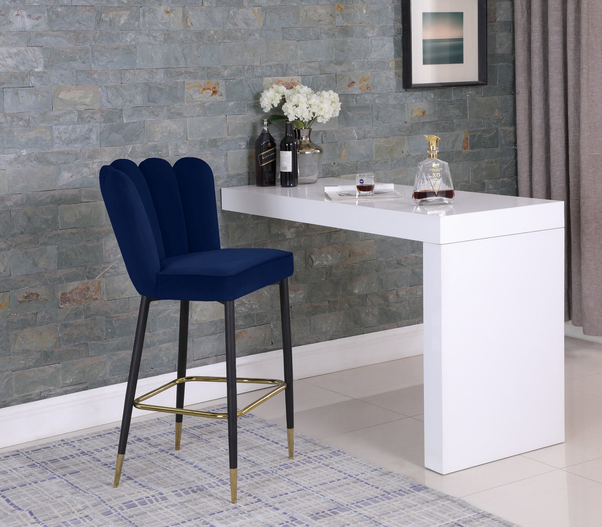 Lily Velvet Stool - Furniture Depot (7679020237048)