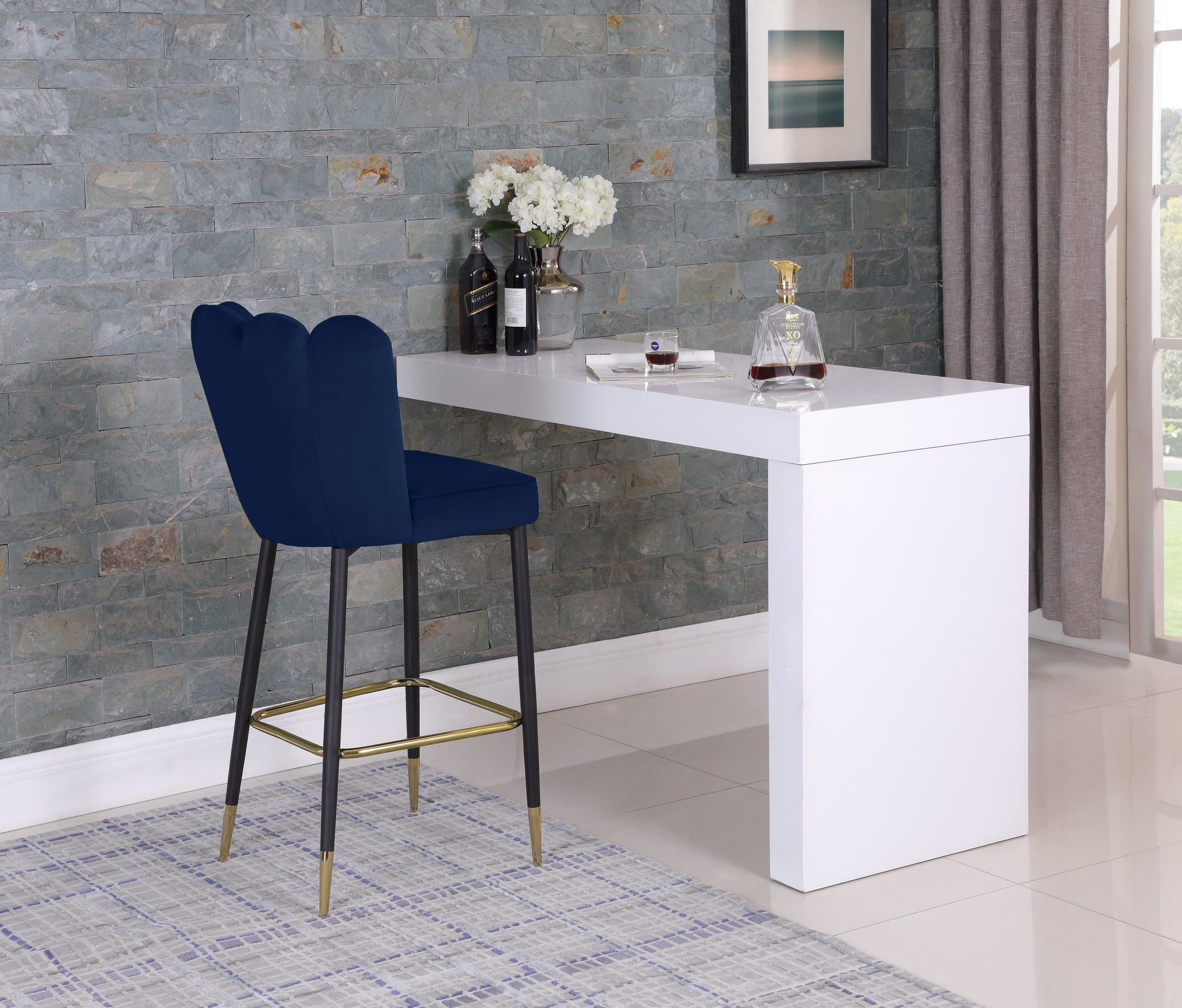 Lily Velvet Stool - Furniture Depot (7679020237048)