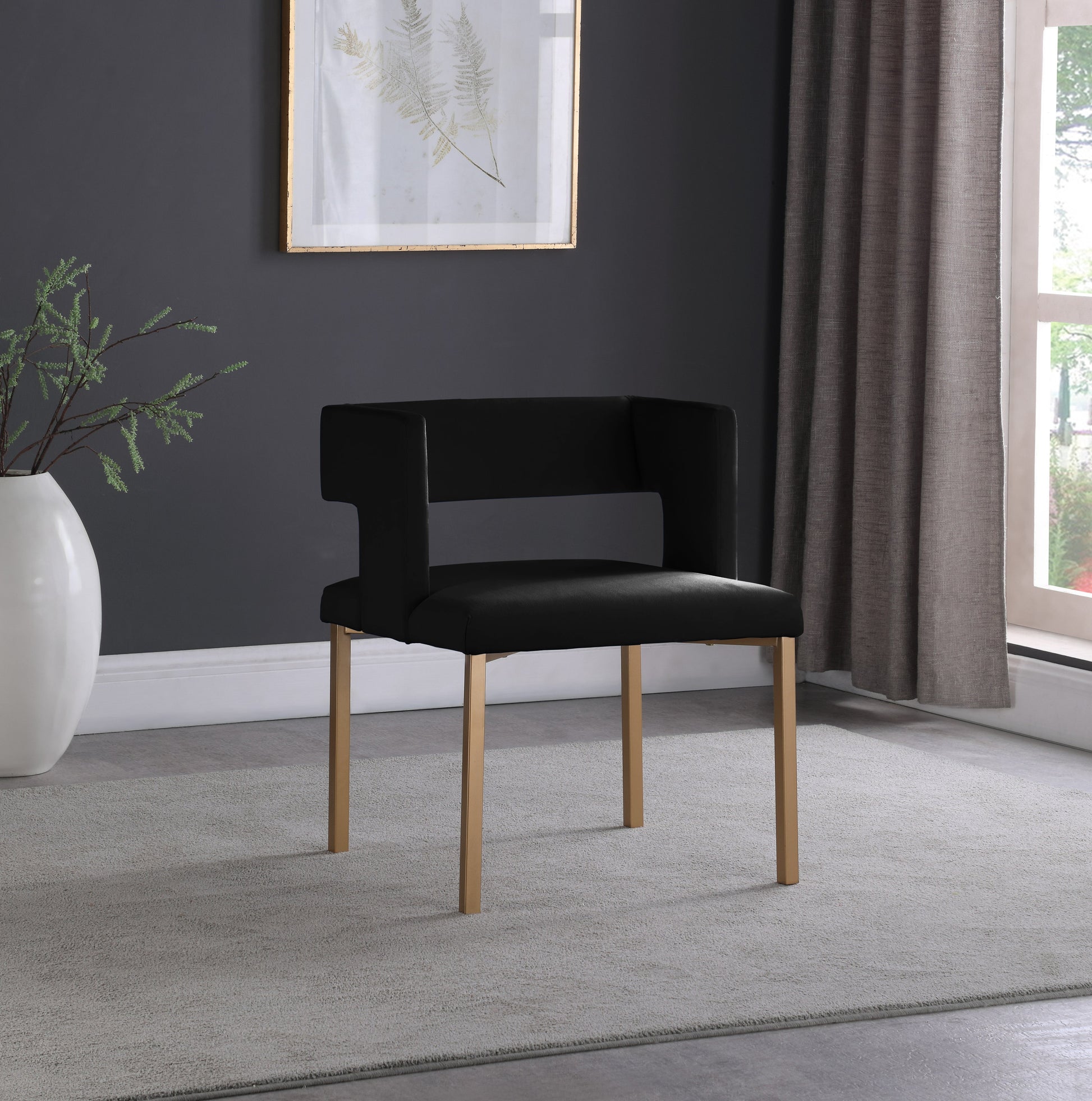 Caleb Velvet Dining Chair - Furniture Depot