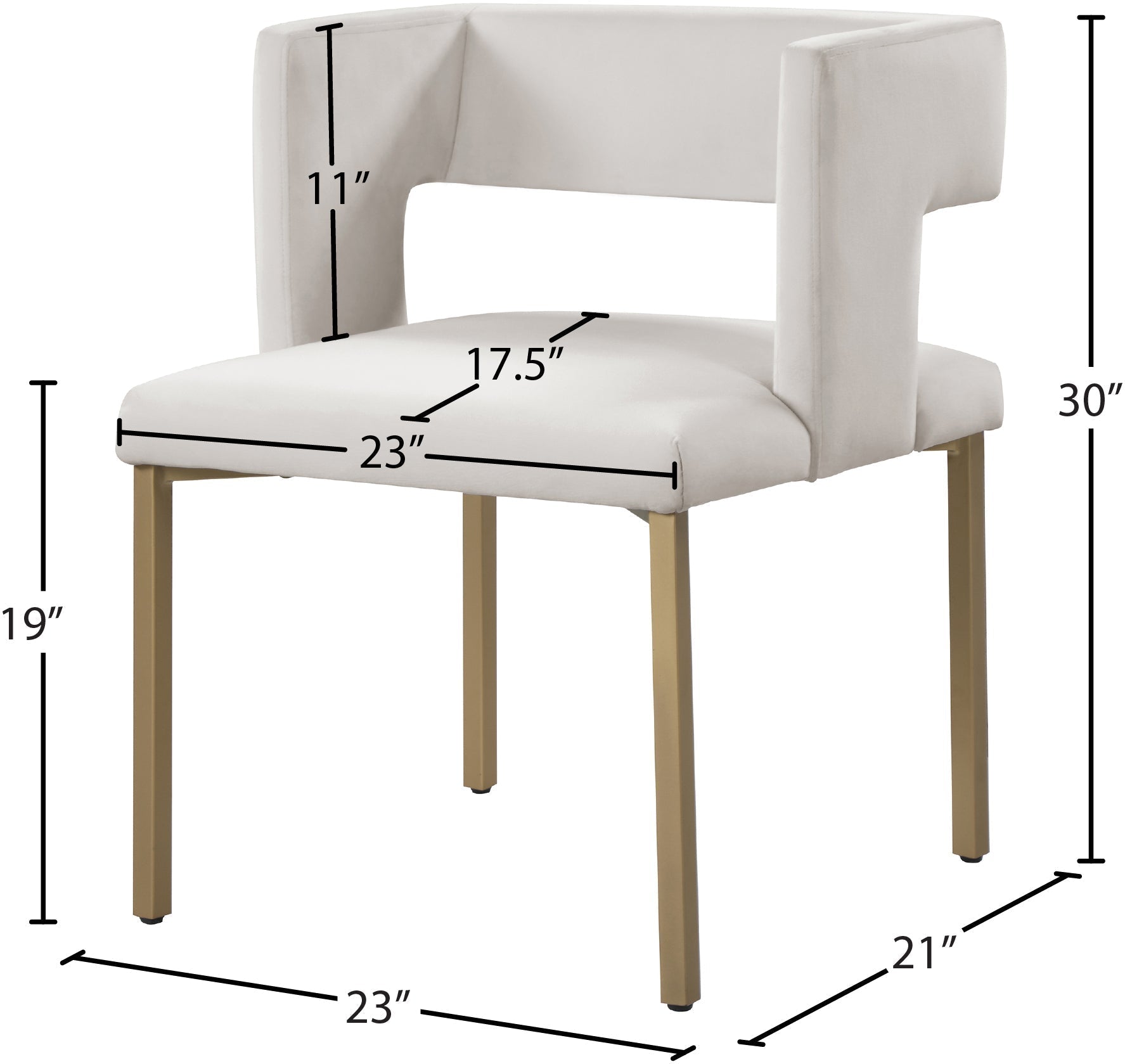 Caleb Velvet Dining Chair - Furniture Depot