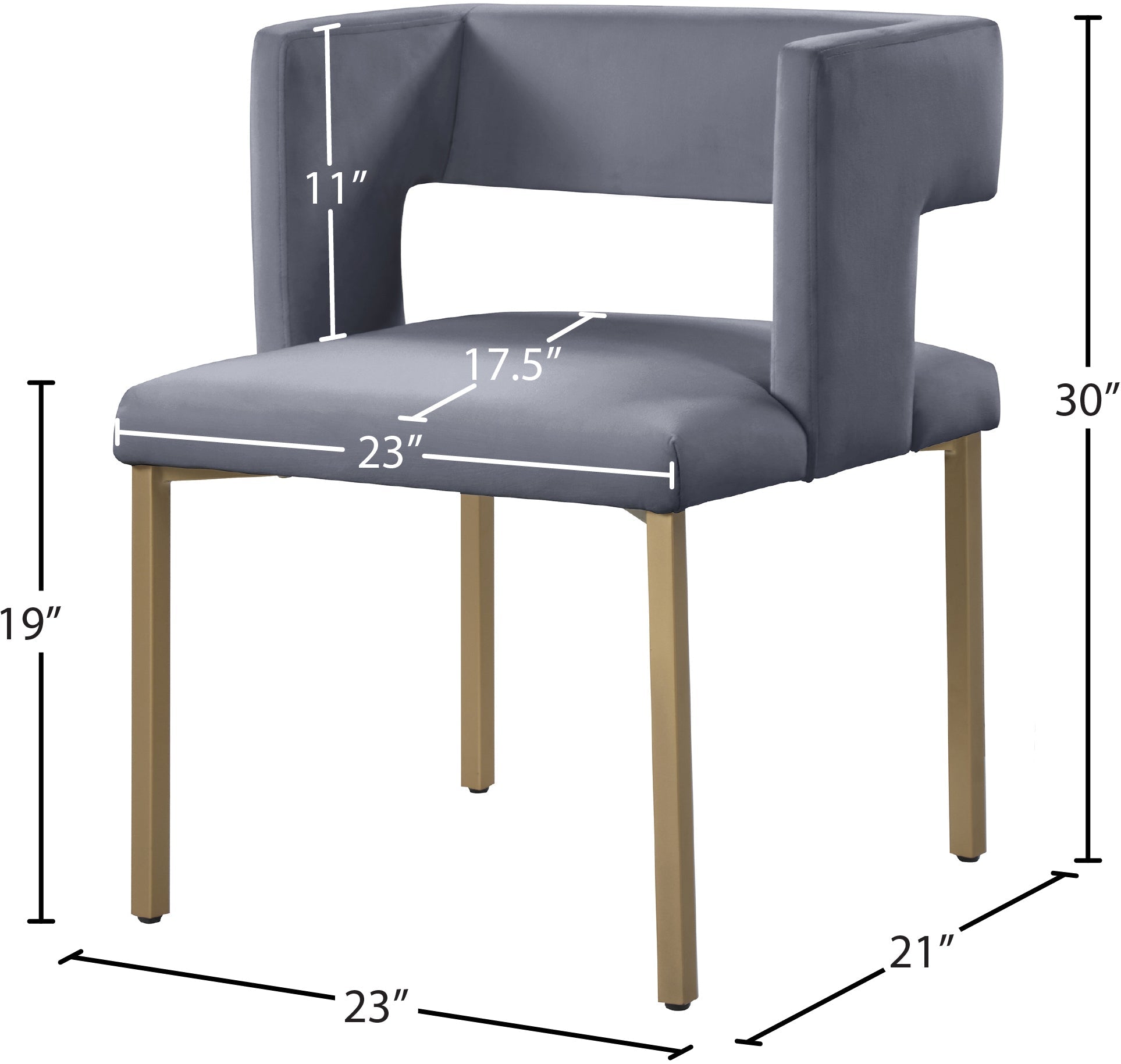 Caleb Velvet Dining Chair - Furniture Depot