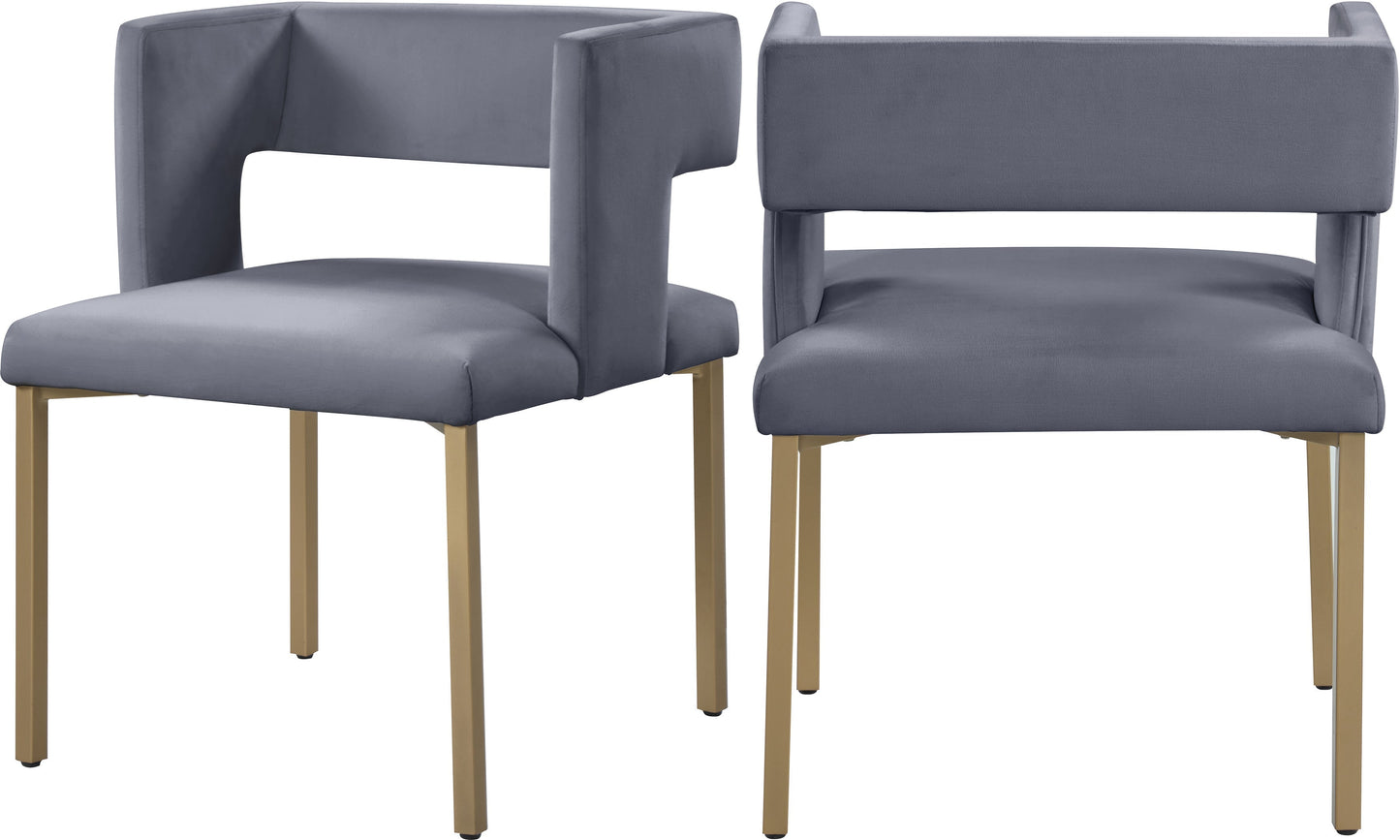 Caleb Velvet Dining Chair - Furniture Depot