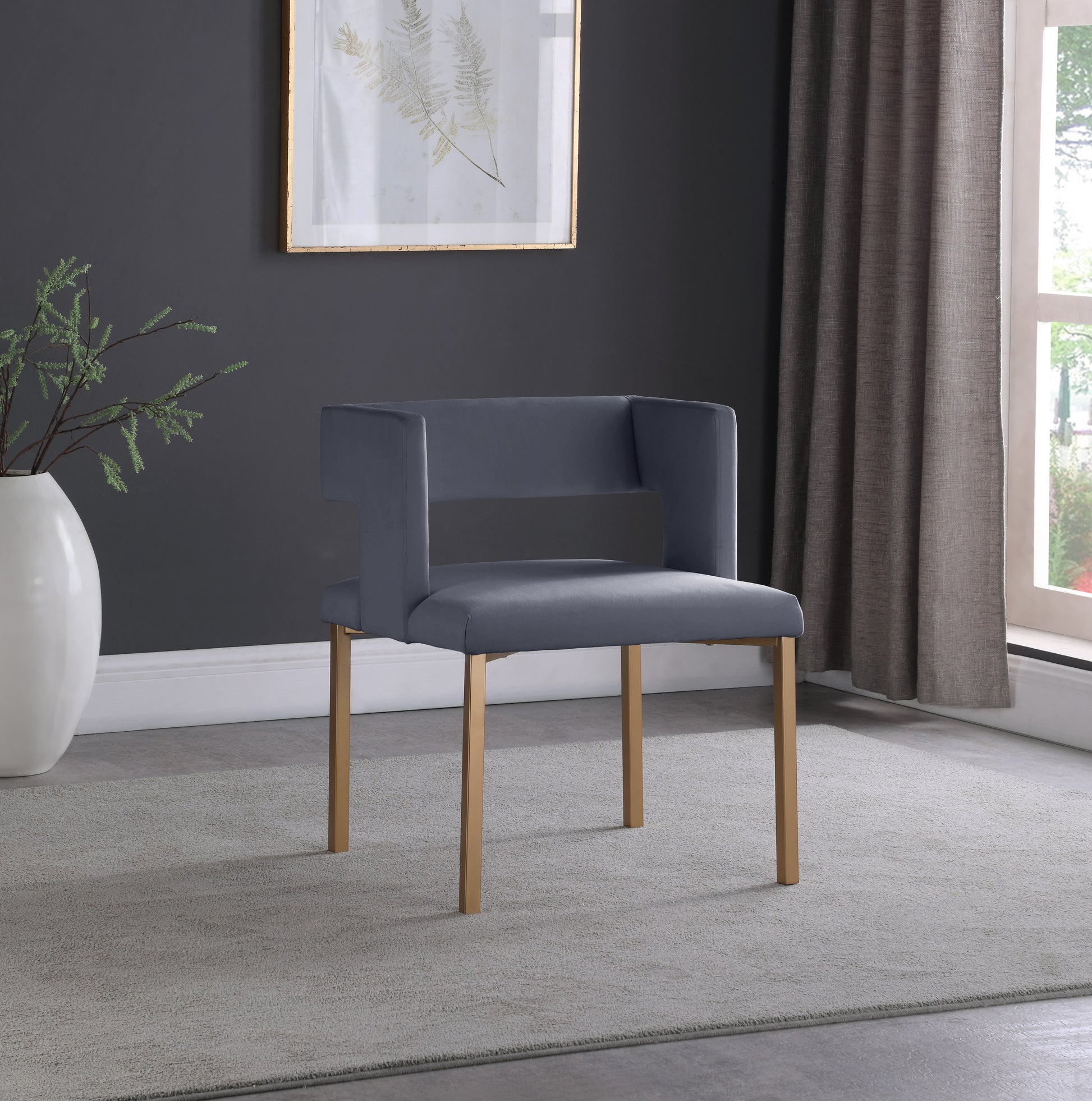 Caleb Velvet Dining Chair - Furniture Depot