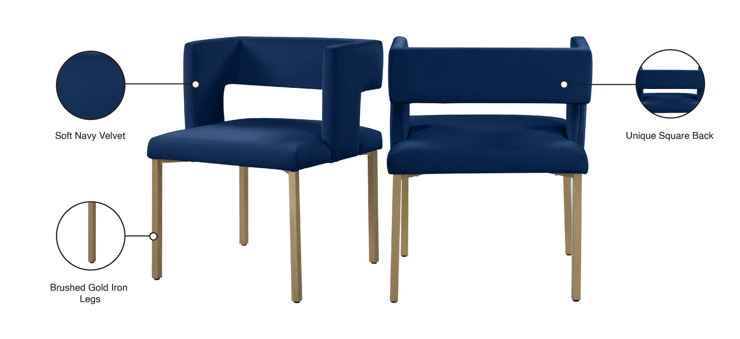 Caleb Velvet Dining Chair - Furniture Depot