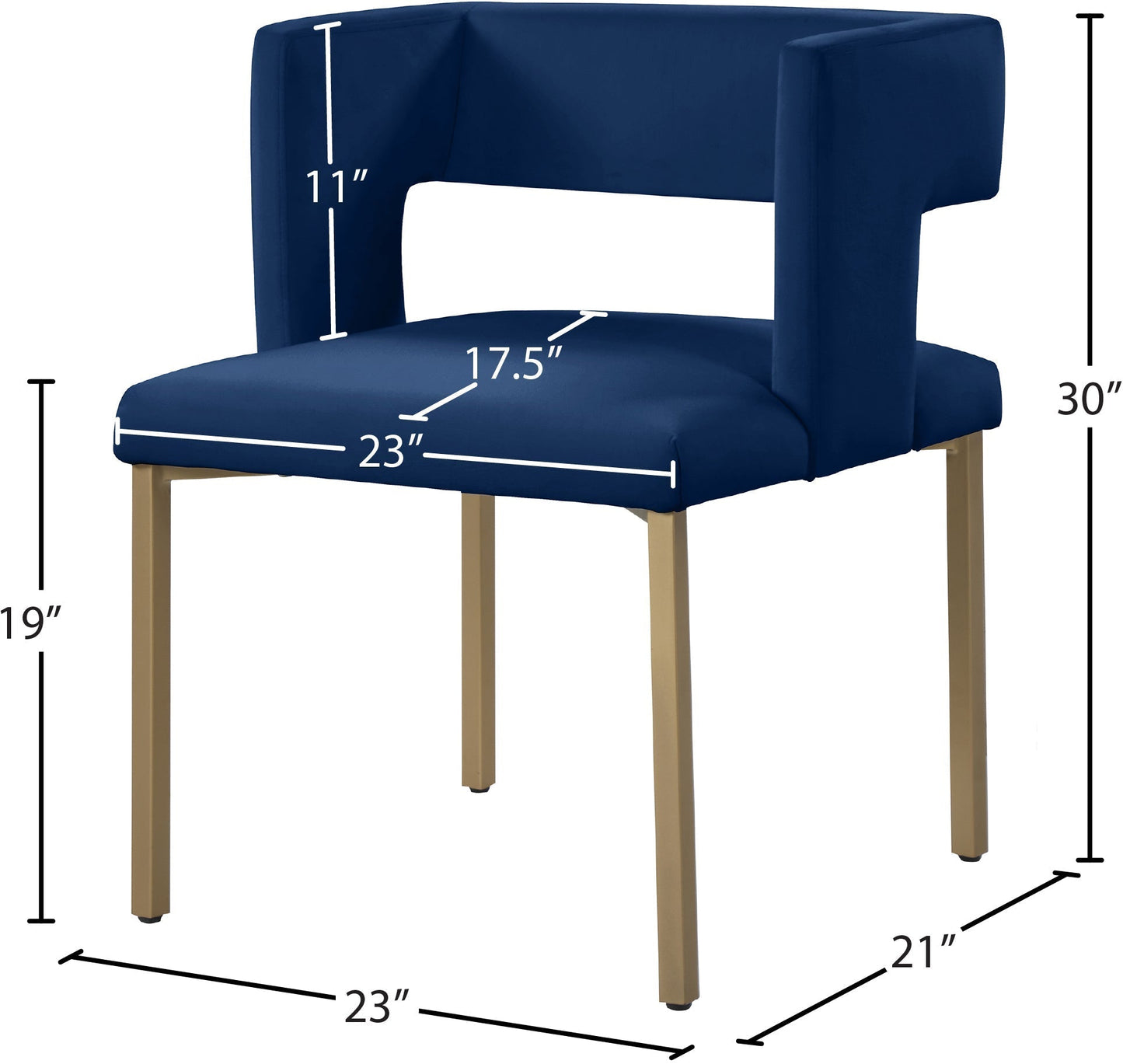 Caleb Velvet Dining Chair - Furniture Depot