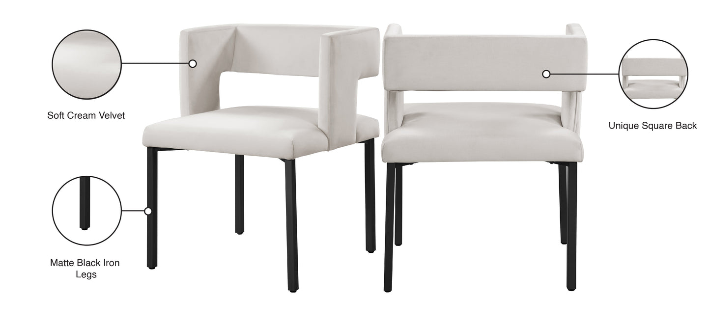 Caleb Velvet Dining Chair - Furniture Depot