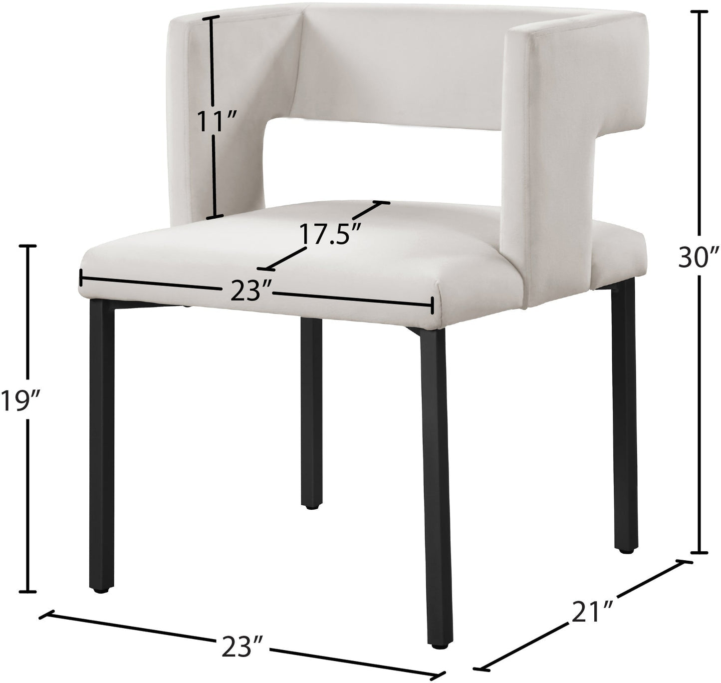 Caleb Velvet Dining Chair - Furniture Depot