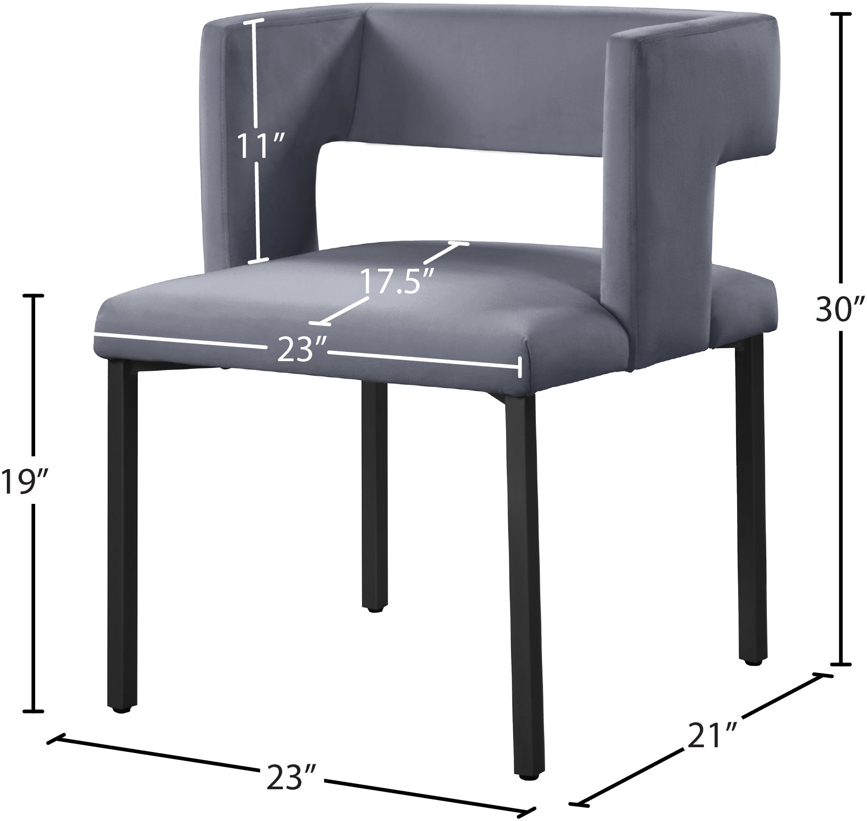 Caleb Velvet Dining Chair - Furniture Depot