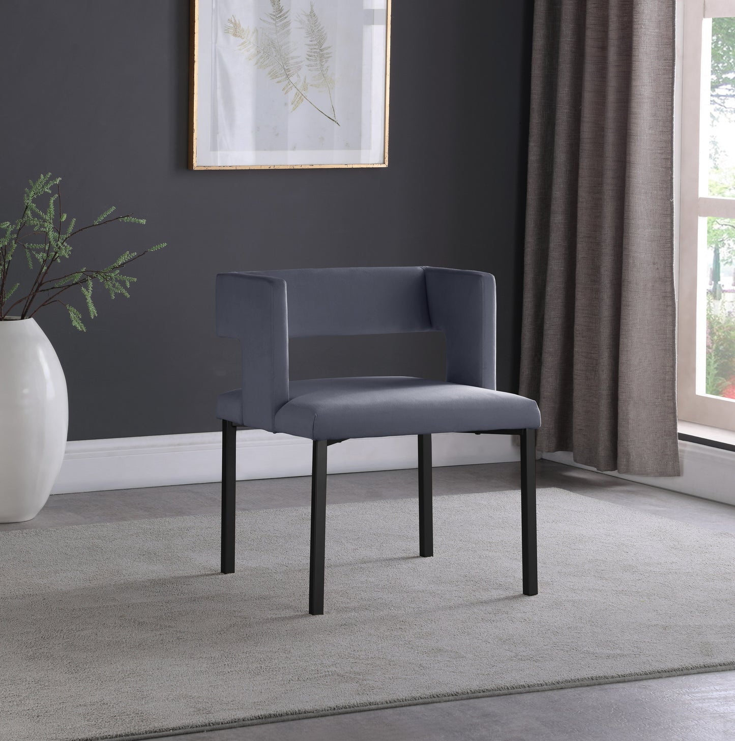 Caleb Velvet Dining Chair - Furniture Depot