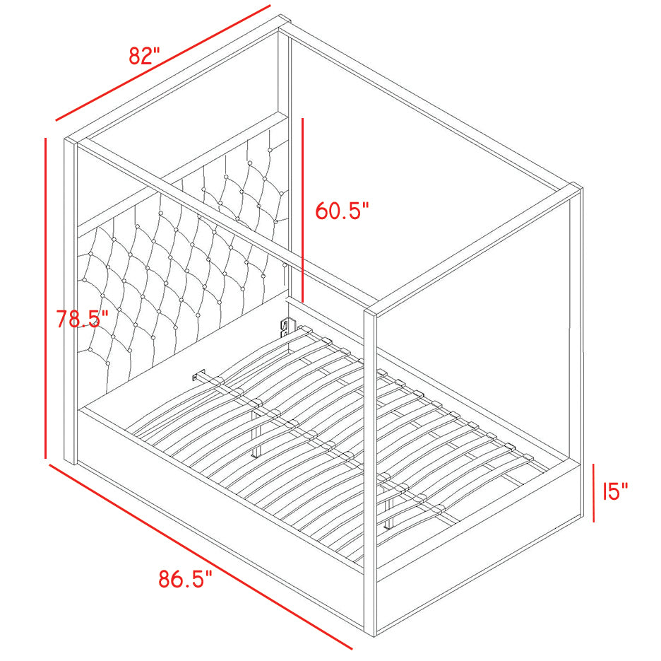 Porter Velvet Bed - Furniture Depot (7679025381624)