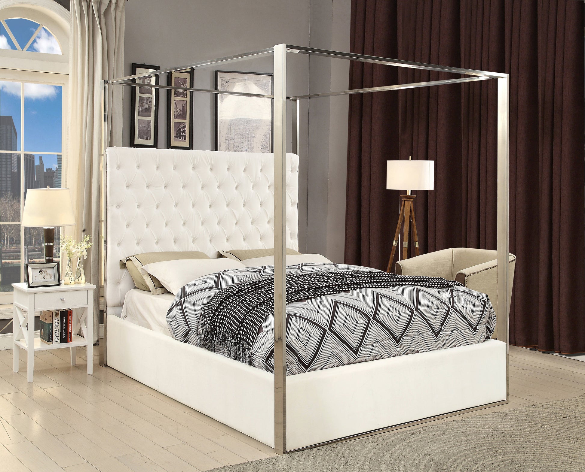 Porter Velvet Bed - Furniture Depot (7679025381624)