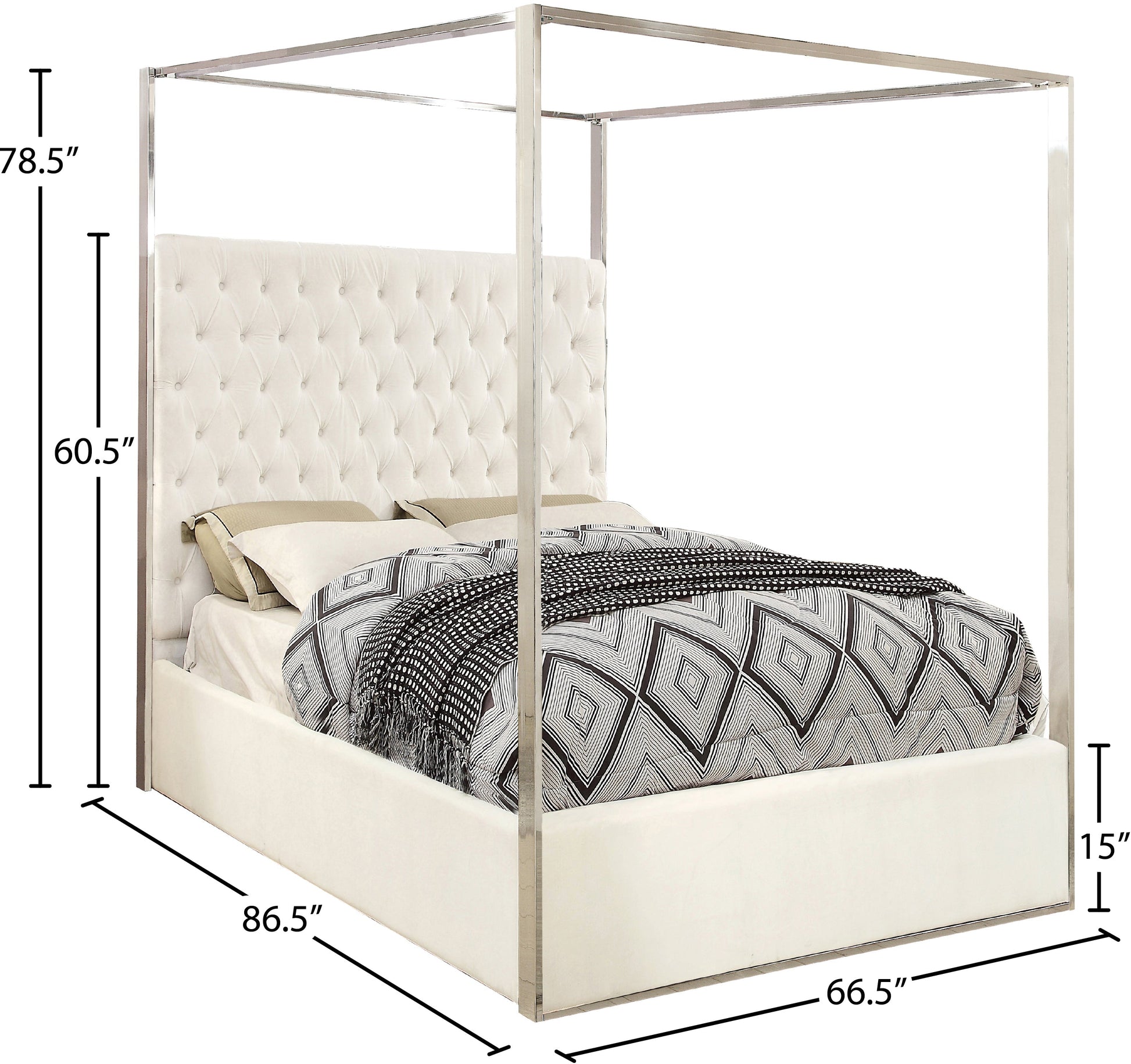 Porter Velvet Bed - Furniture Depot (7679025381624)