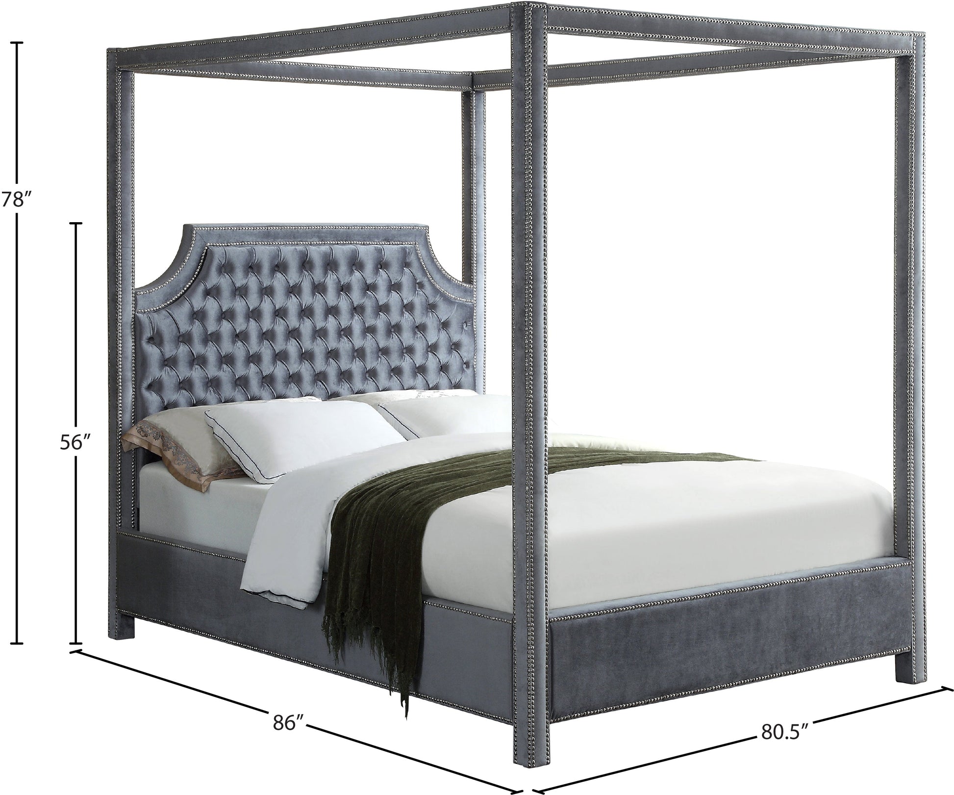 Rowan Velvet Bed (3 Boxes) - Sterling House Interiors (7679026135288)