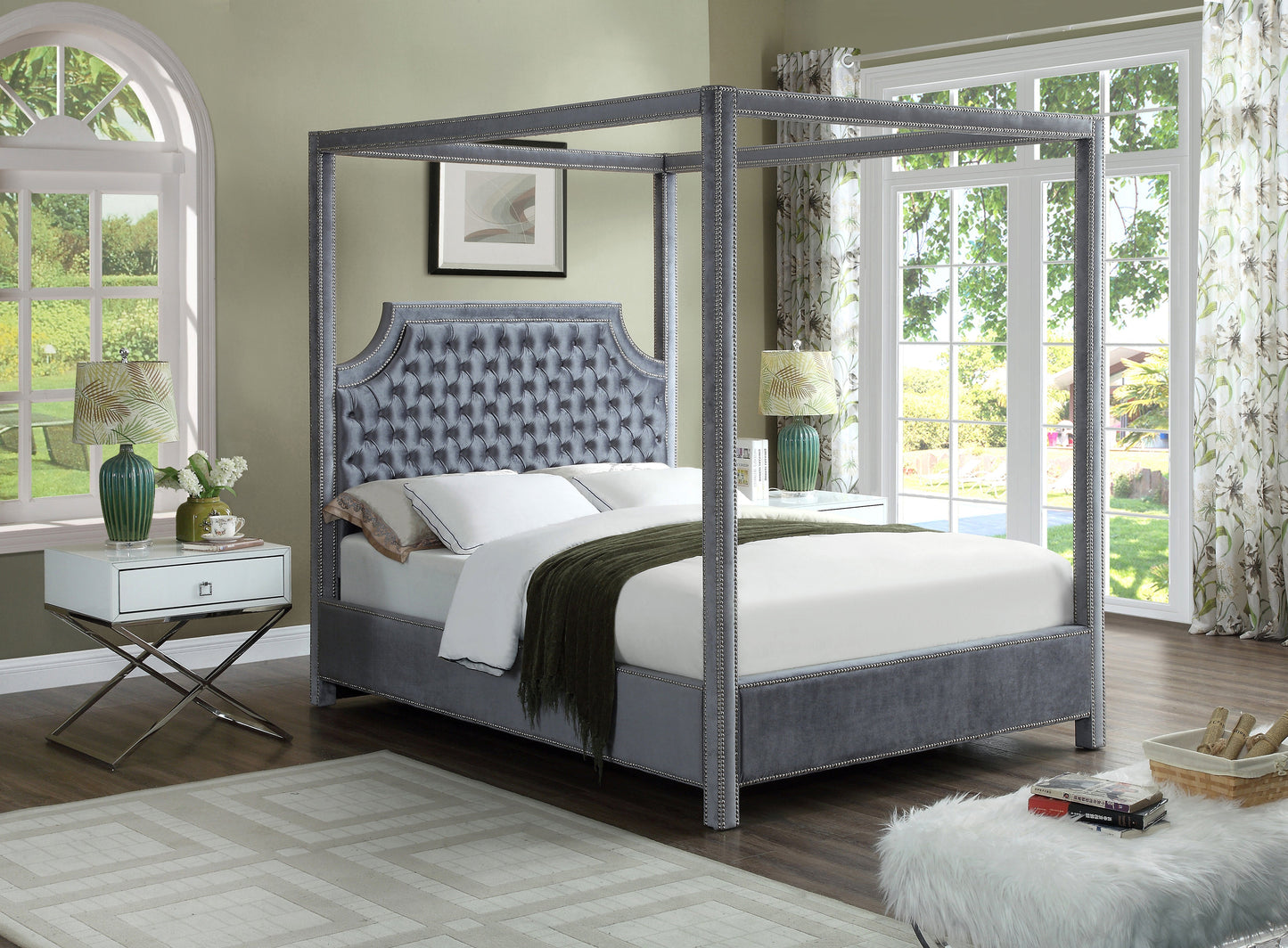 Rowan Velvet Bed (3 Boxes) - Sterling House Interiors (7679026135288)