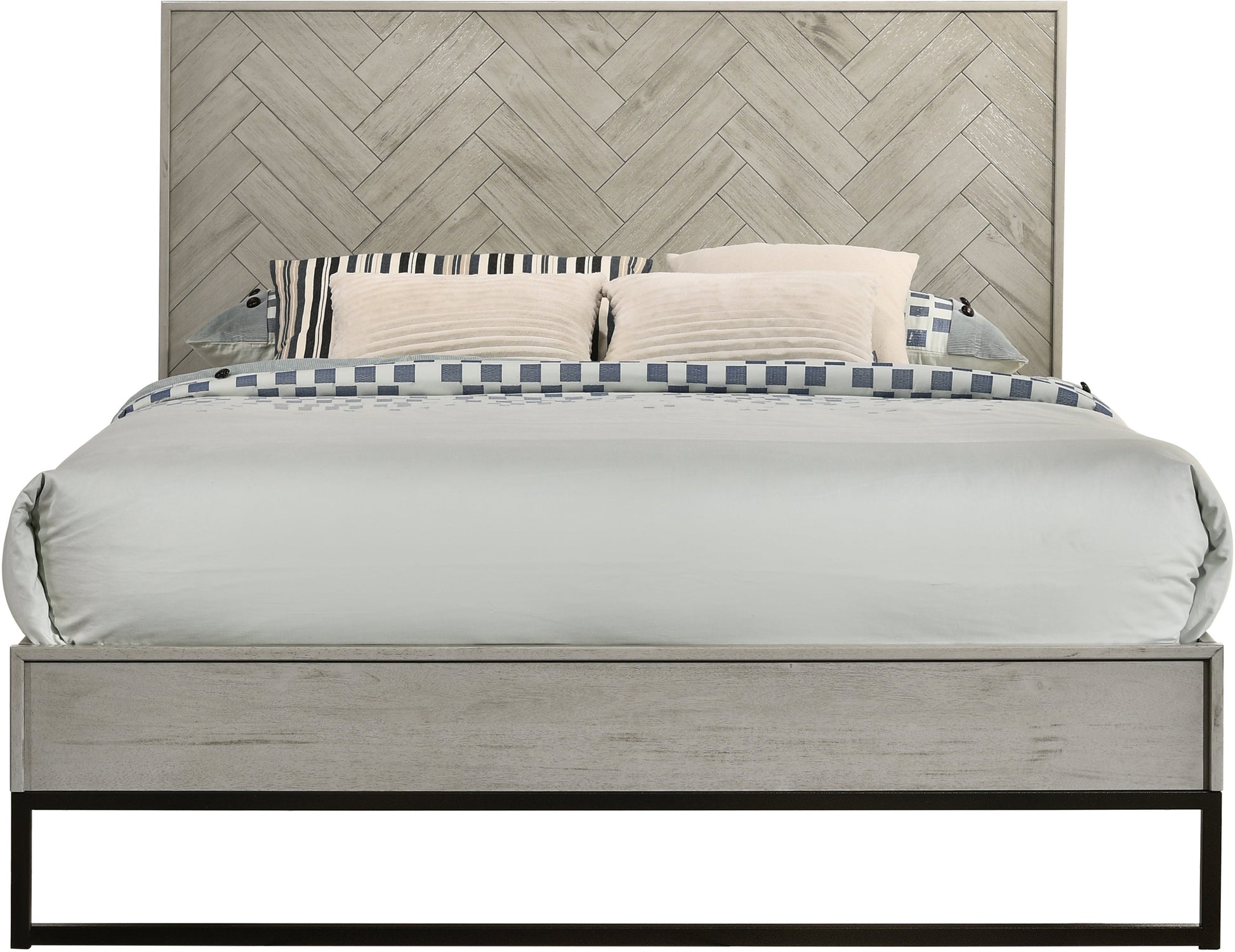 Weston Grey Stone Queen Bed (3 Boxes) - Furniture Depot (7679026954488)
