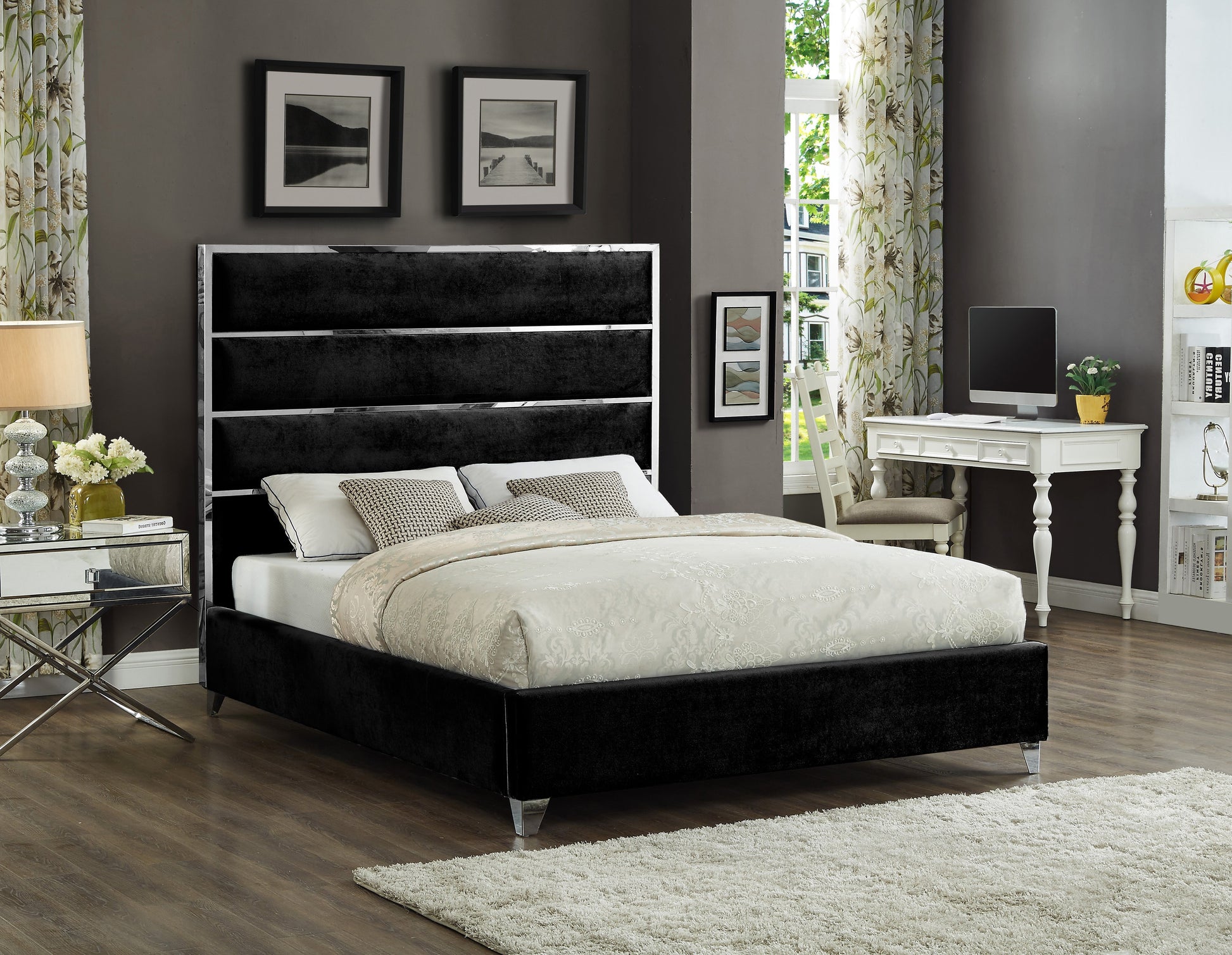 Zuma Velvet Bed - Furniture Depot (7679027020024)