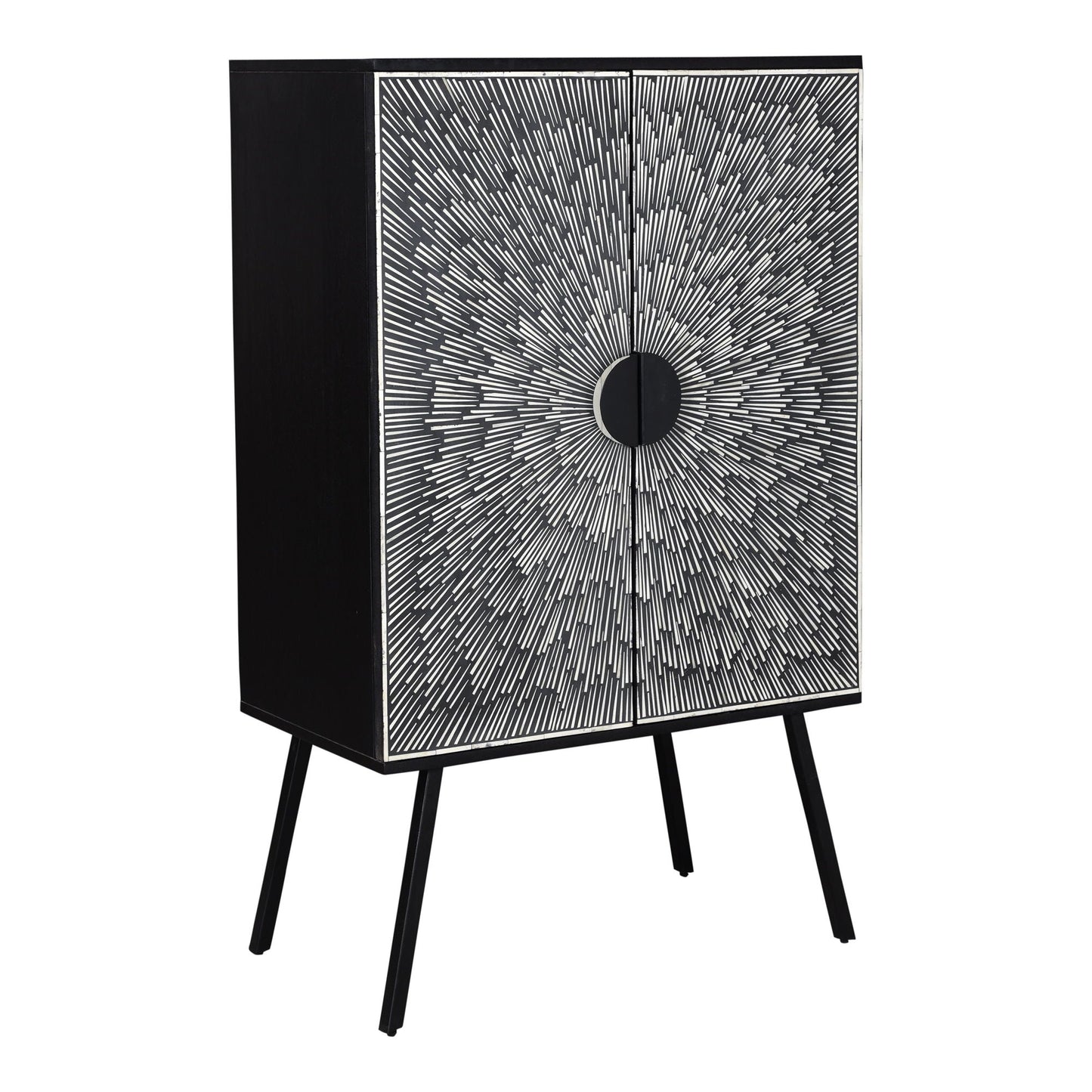 Sunburst Wine Cabinet Black