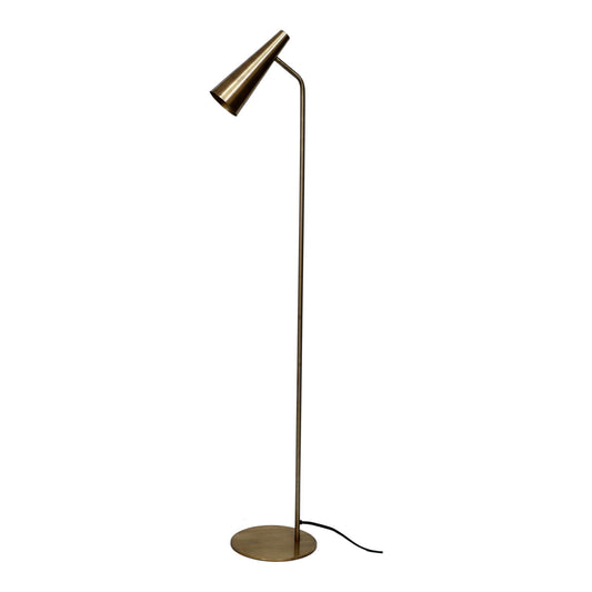 Trumpet Floor Lamp Antique Brass